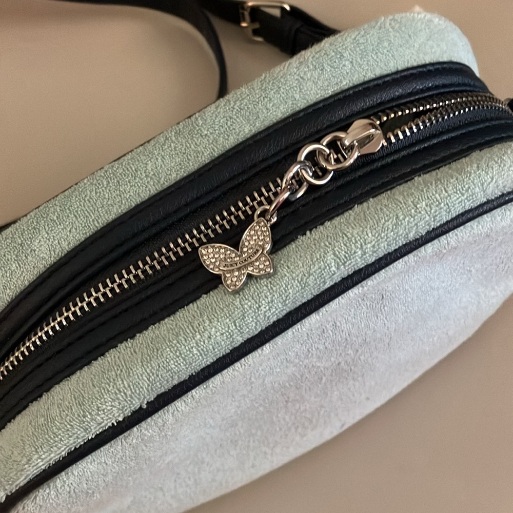 ✨Juicy Couture bling velour vintage style crossbody bag purse NWT - Picture 3 of 11